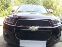 Защита радиатора Chevrolet Captiva 2012-2013 (2 шт) black