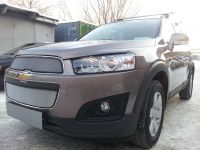 Защита радиатора Chevrolet Captiva 2013- рестайлинг (2 шт) chrome