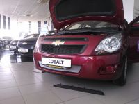 Защита радиатора Chevrolet Cobalt 2013- chrome низ