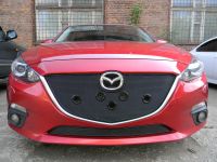 Защита радиатора Mazda 3 2014- black низ PREMIUM