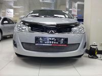Защита радиатора Chery Bonus chrome (Фото 1)