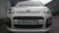 Защита радиатора Citroen C3 Picasso 2013- (2шт) black (Фото 1)