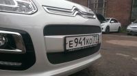 Защита радиатора Citroen C3 Picasso 2013- (2шт) black (Фото 2)