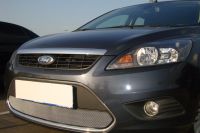 Защита радиатора Ford Focus II рестайлинг 2008-2012 chrome (Фото 1)