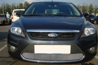Защита радиатора Ford Focus II рестайлинг 2008-2012 chrome (Фото 2)