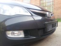Защита радиатора Honda CIVIC 4D VIII 2006-2009 black (Фото 2)