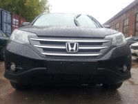 Защита радиатора Honda CR-V IV 2012- 2.4 black (Фото 2)