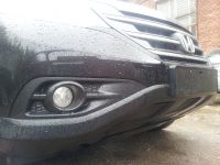 Защита радиатора Honda CR-V IV 2012- 2.4 black (Фото 3)