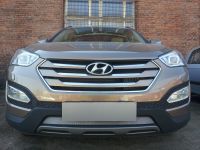 Защита радиатора Hyundai Santa Fe 2012- chrome (Фото 1)