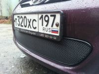Защита радиатора Hyundai Solaris 2011-2013 black (Фото 1)