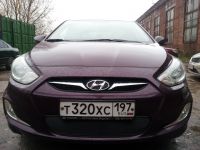 Защита радиатора Hyundai Solaris 2011-2013 black (Фото 2)