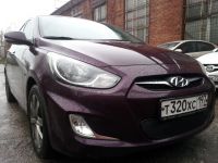 Защита радиатора Hyundai Solaris 2011-2013 black (Фото 3)