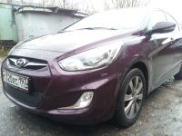 Защита радиатора Hyundai Solaris 2011-2013 black