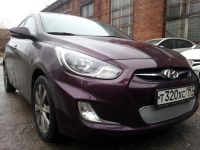 Защита радиатора Hyundai Solaris 2011-2013 chrome (Фото 2)