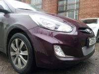 Защита радиатора Hyundai Solaris 2011-2013 chrome (Фото 3)