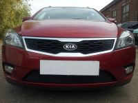Защита радиатора KIA Ceed III 2012- black верх (Фото 1)