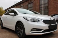 Защита радиатора KIA Cerato 2013- black верх (Фото 1)