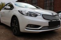 Защита радиатора KIA Cerato 2013- chrome верх (Фото 1)