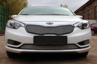 Защита радиатора KIA Cerato 2013- chrome низ (Фото 1)