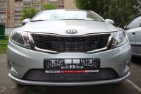 Защита радиатора KIA RIO 2011- chrome низ (Фото 1)