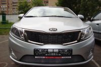 Защита радиатора KIA RIO 2011- chrome низ (Фото 2)