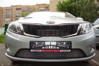 Защита радиатора KIA RIO 2011- chrome низ (Фото 4)