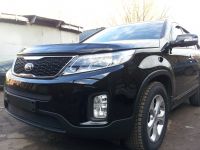 Защита радиатора KIA Sorento 2013- black середина