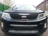 Защита радиатора KIA Sorento 2013- chrome середина (Фото 1)