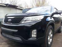 Защита радиатора KIA Sorento 2013- chrome низ (Фото 1)