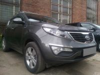 Защита радиатора KIA Sportage 2010- black верх (Фото 1)