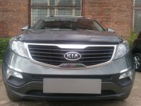 Защита радиатора KIA Sportage 2010- black низ (Фото 1)