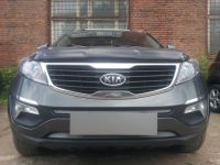 Защита радиатора KIA Sportage 2010- chrome верх (Фото 1)