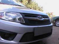Защита радиатора Lada Granta (2 шт) black (Фото 3)