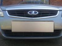 Защита радиатора Lada Priora 2012-2013 black (Фото 3)
