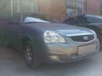 Защита радиатора Lada Priora 2012-2013 chrome (Фото 2)
