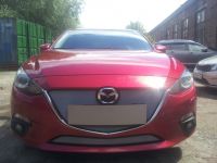 Защита радиатора Mazda 3 2013- chrome верх (Фото 1)