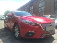 Защита радиатора Mazda 3 2013- chrome верх (Фото 2)