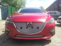 Защита радиатора Mazda 3 2013- chrome низ (Фото 1)