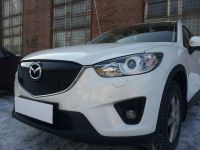 Защита радиатора Mazda CX5 2012- black верх (Фото 1)