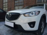 Защита радиатора Mazda CX5 2012- black верх (Фото 2)