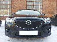 Защита радиатора Mazda CX5 2012- black низ (Фото 1)