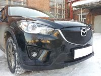 Защита радиатора Mazda CX5 2012- black низ (Фото 2)