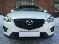 Защита радиатора Mazda CX5 2012- black низ (Фото 3)