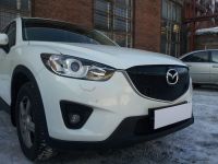 Защита радиатора Mazda CX5 2012- black низ (Фото 4)