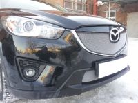 Защита радиатора Mazda CX5 2012- chrome верх (Фото 1)