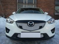 Защита радиатора Mazda CX5 2012- chrome верх (Фото 3)