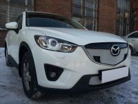 Защита радиатора Mazda CX5 2012- chrome верх (Фото 4)