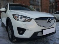 Защита радиатора Mazda CX5 2012- chrome верх (Фото 6)