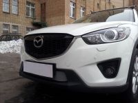 Защита радиатора Mazda CX5 2012- chrome низ (Фото 3)
