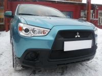 Защита радиатора Mitsubishi ASX (2 шт) 2010-2013 black (Фото 2)